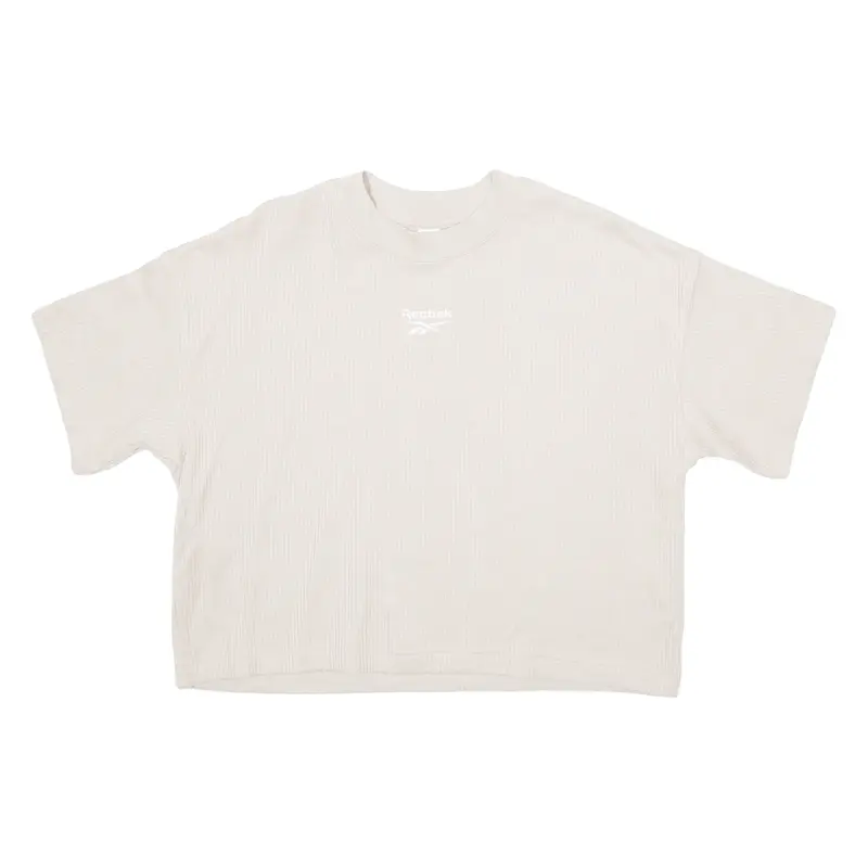 REEBOK Crop Womens T-Shirt Beige M
