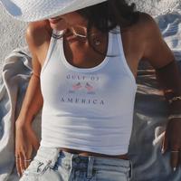 Gulf Of AmericaTank Top Custom Design Crop Shirt Western Concert Racerback Florida Gulf of Mexico Festival Fourth of July Pat...