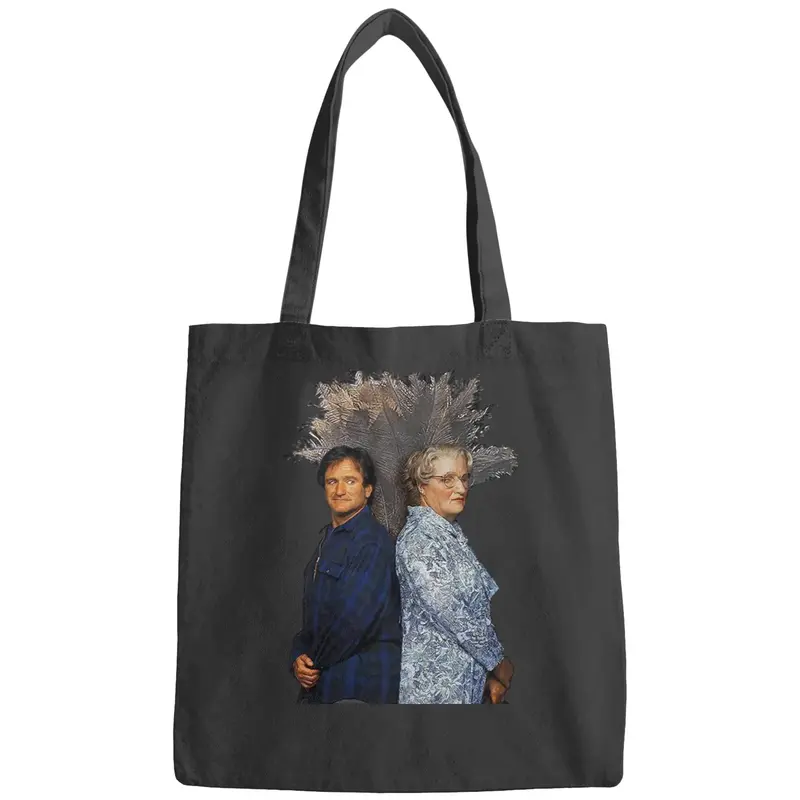 Robin Williams Mrs Doubtfire Funny Poster Men_s Basic Short Sleeve Bags