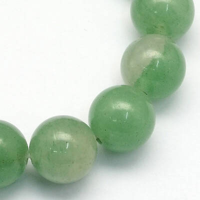 Natural Green Aventurine Round Beads Strands