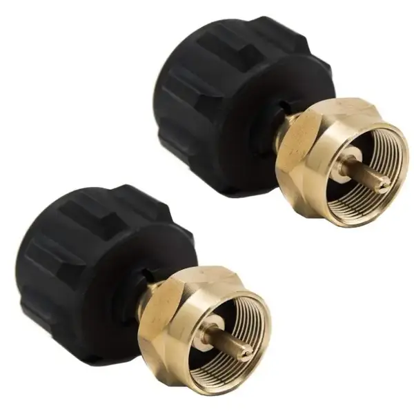 2 PCS ofUniversal Propane adapter,  Propane Refill Adapter, Fill 1 Pound Bottles from 20lb Tank, Easy to Use, Solid Brass pro...