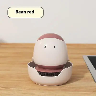 Automatic Liquid Filling Dishwashing Brush Kitchen Dish Brush | Color: Bean Red