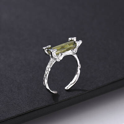 925 Sterling Silver with Cubic Zirconia Open Cuff Rings for Women