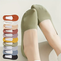 5/10 Pairs Various Colors Women's Thin No Show Socks, Summer Breathable Ice Silk, Low Cut Liner With casual Bottom & Non-Slip...