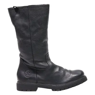 NATURAL LIFE & STYLE High Boots Black Leather Womens UK 7