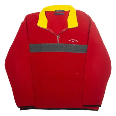 TOMMY HILFIGER Mens Fleece Jacket Red XL