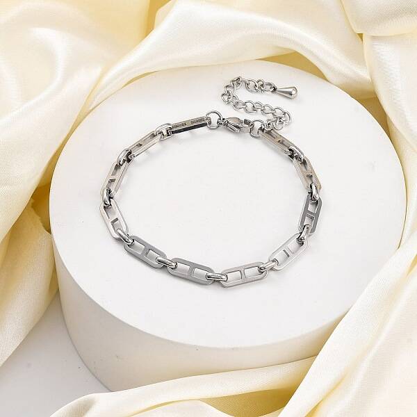 304 Stainless Steel Mariner Link Chains Bracelets