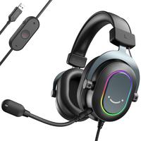 FIFINE H6 Gaming Headset for PC-Wired Headphones with Microphone-7.1 Surround Sound Computer USB Headset for Laptop, Streamin...