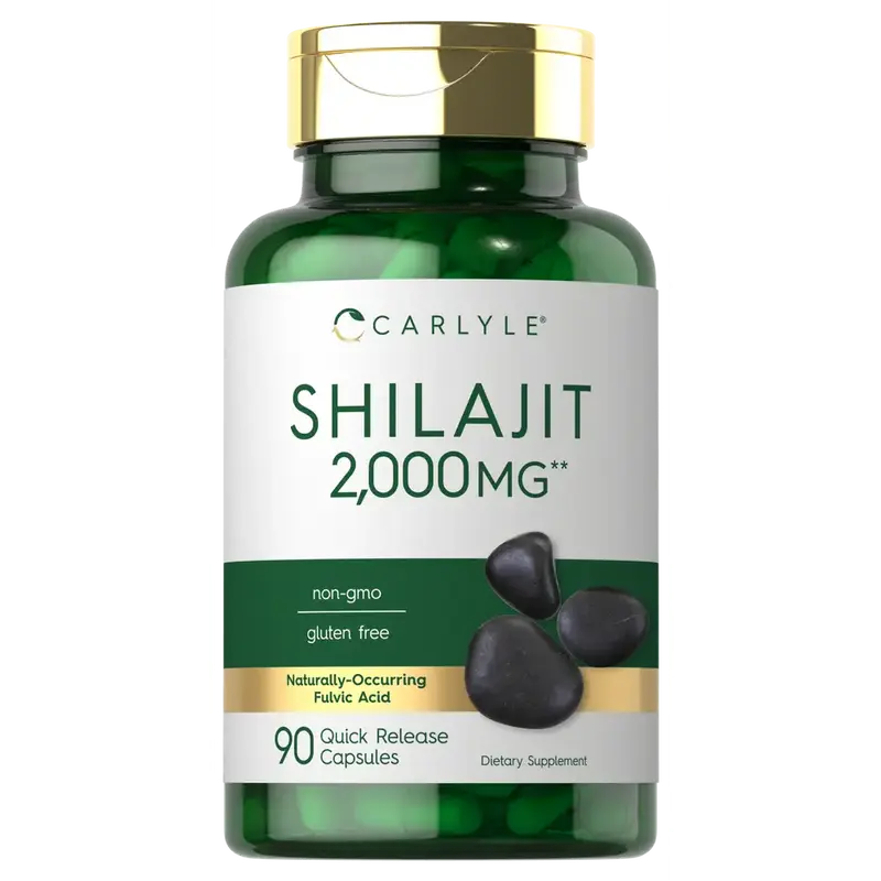 Carlyle Shilajit Capsules | 2000mg | 90 Count | Non-GMO and Gluten Free Supplement