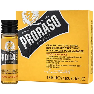 Proraso Wood & Spice Beard Oil 4x17ml