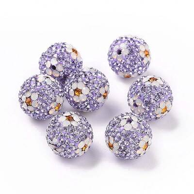 Polymer Clay Rhinestone Beads