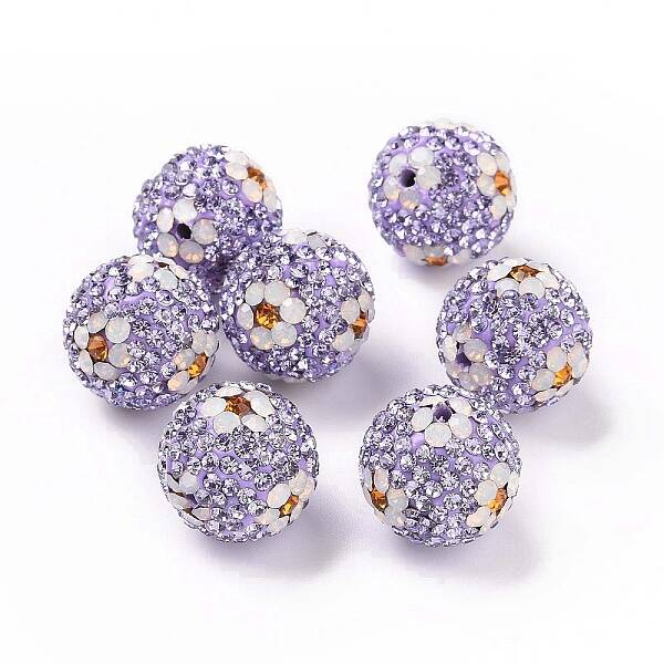 Polymer Clay Rhinestone Beads