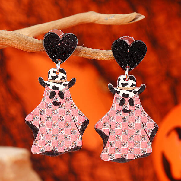 Funny Halloween Acrylic Stud Earrings