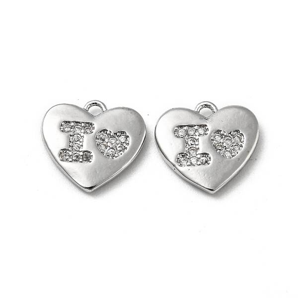 Brass Micro Pave Cubic Zirconia Pendants