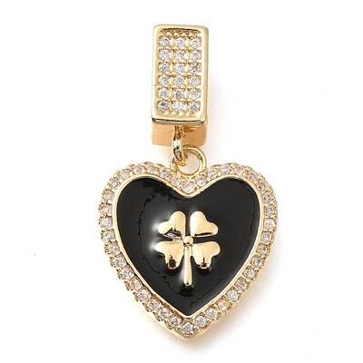 Brass Micro Pave Cubic Zirconia Pendants