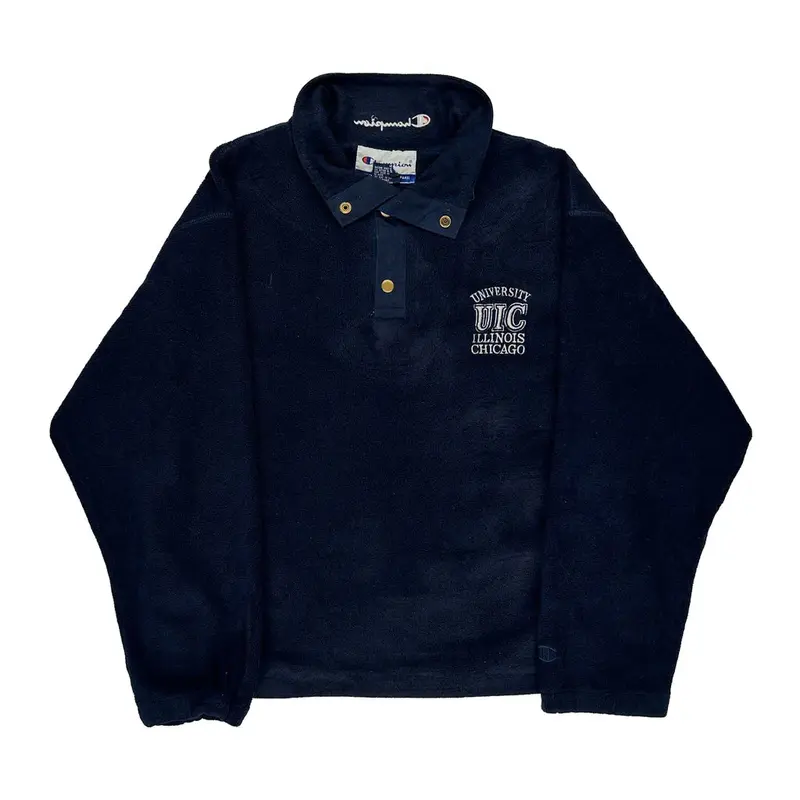 University Of Illinois Chicago Champion Fleece - Large Navy Polyester | Size: large