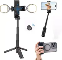 ULANZI JJ02 Selfie Stick Tripod, Extendable Grip Phone Tripod with Detachable Remote Pocket Size, Cellphone Accessories, 3-in...