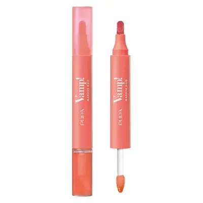 Pupa Vamp! Marker Duo - Lip marker and oily lip gloss 008 - Orange sorbet 4 ml