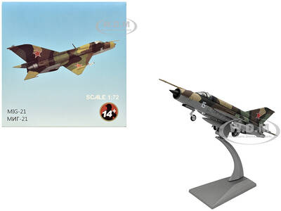 Mikoyan-Gurevich MiG-21SM Fishbed-J Fighter Aircraft Soviet Air Force 1/72 Diecast Model Airplane
