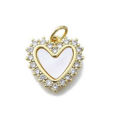 Brass Micro Pave Clear Cubic Zirconia Pendants