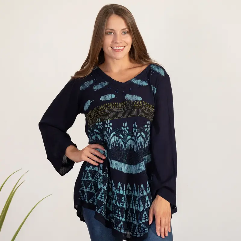 Women's Made to Move Casual Palazzo Pants & Top Set - Short Sleeve Top - Peacock Love - S/M