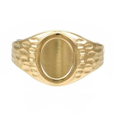 304 Stainless Steel Oval Open Cuff Ring