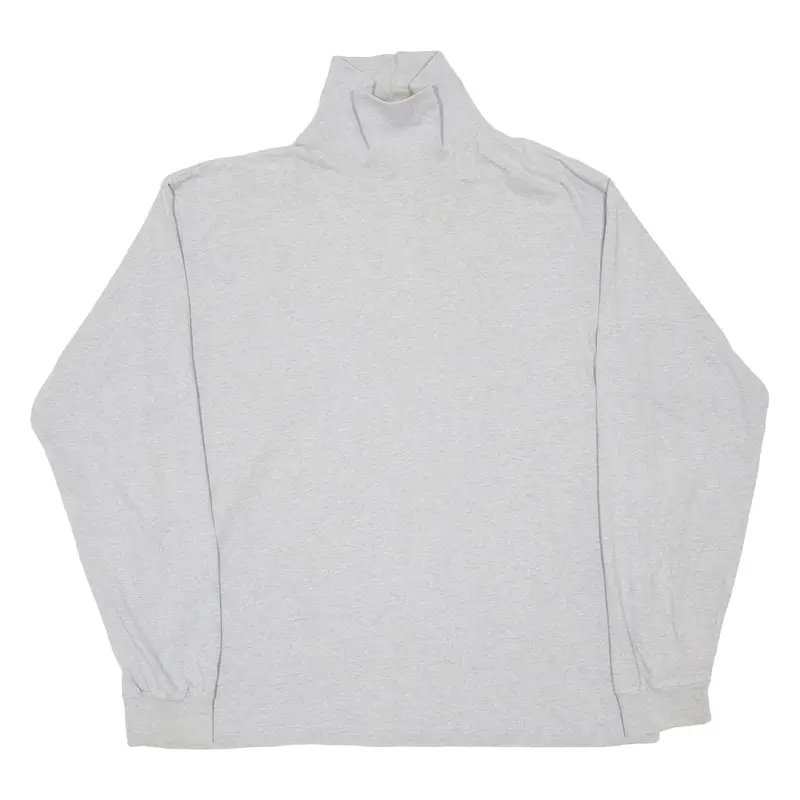 CARHARTT Mens T-Shirt Grey Long Sleeve High Neck XL