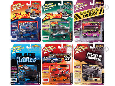 Street Freaks 2021 Set B of 6 Cars Release 4 1/64 Diecast Model Cars by Johnny Lightning