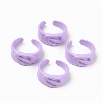 Spray Painted Alloy Cuff Rings