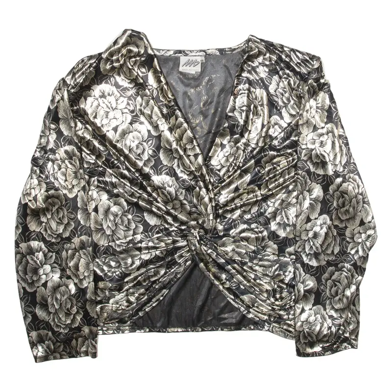 MARC ANTHONY Womens Jacket Black Floral S