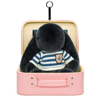 【BunnyLulu】XL Cute Plush Bunny Keychain, Extra-Large 13 Inch Soft Plush with Designed Makeup Box for Kids Teens & Adults,...
