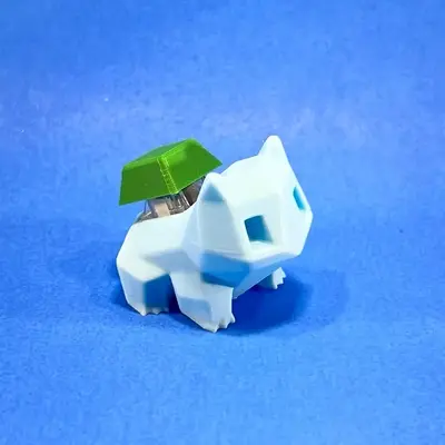 Low Poly Bulbasaur Figurine - Statue, Decor, Clicker, Mechanical Switch, Gaming Decoration, Anime Style, Asmr, Stim, Anxiety,...