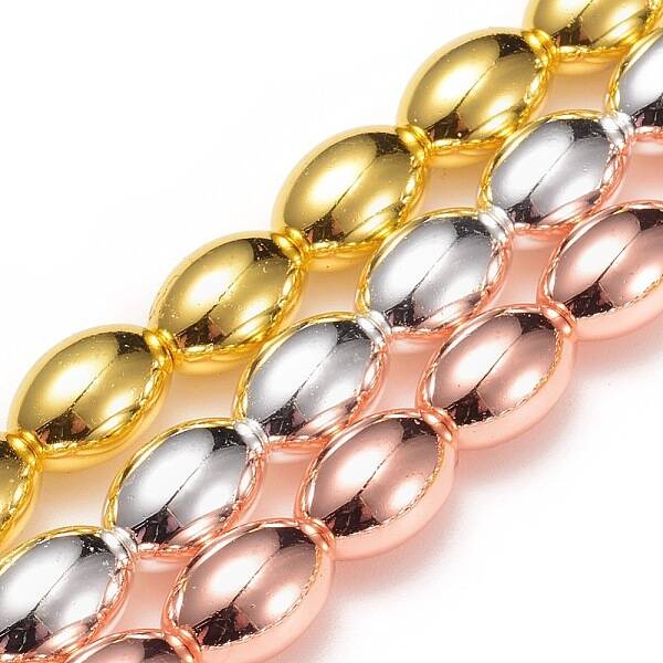 Electroplate Non-magnetic Synthetic Hematite Beads Strands
