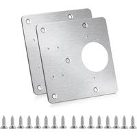 Cabinet Hinges Repair Plate,Stainless Steel Hinge Repair Brackets Kit,Kitchen Cupboard Door Hinge Repair Plate Kit Includes F...