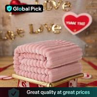 Solid Color Plush Soft Fleece Blanket, 1 Count Ultra-soft Comfortable Warm Throw Blanket for Couch, Sofa, Bedroom, Dormitory,...