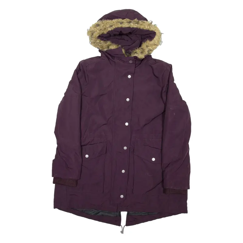 LEVI'S Womens Rain Jacket Purple Hooded L