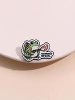 Cartoon Frog Design Brooch, Durable Metal Pins, Cute Frog with Fire Extinguisher Design Brooch, Fashion Accessories for Women...