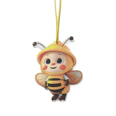Cute Bees Acrylic Pendant Decoration