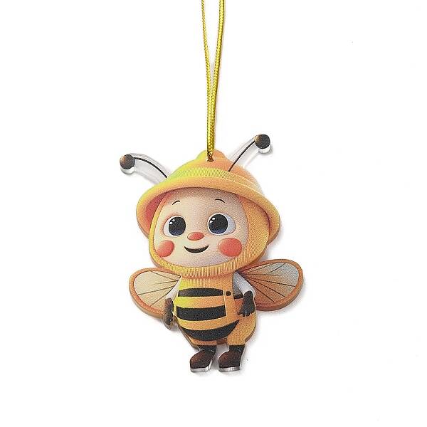 Cute Bees Acrylic Pendant Decoration