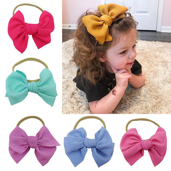 Nylon Elastic Baby Headbands for Girls
