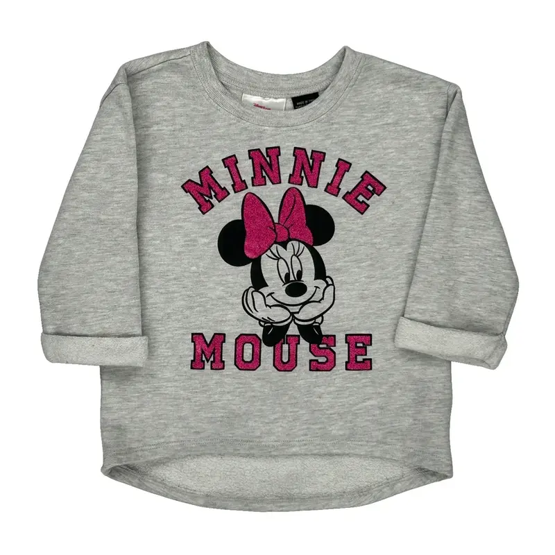 Age 5 Disney Graphic Sweatshirt - Small Grey Cotton Blend
