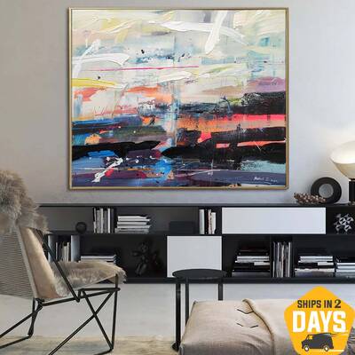 Original Abstract Colorful Paintings On Canvas Expressinist Art Textured Handmade Painting Creative Oil Painting Wall Decor |...