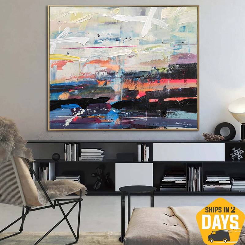 Original Abstract Colorful Paintings On Canvas Expressinist Art Textured Handmade Painting Creative Oil Painting Wall Decor |...