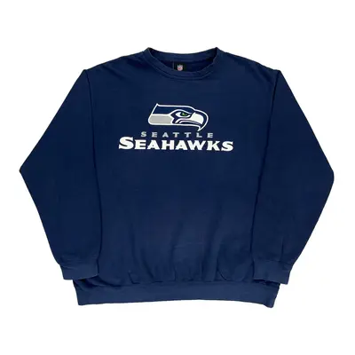 Seattle Seahawks Nfl Nfl Sweatshirt - XL Blue Cotton Blend | Size: x-large