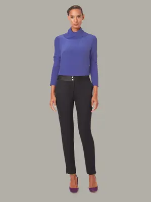 OBELISK | Slim-Legged Tailored Trousers | Colour: Black | Size: XL