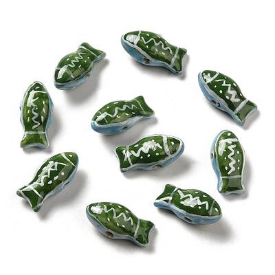 Handmade Printed Porcelain Beads