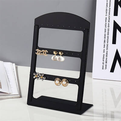 3-Tier Plastic Slant Back Earrings Display Stands