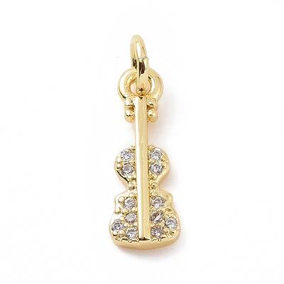 Brass Micro Pave Cubic Zirconia Charms