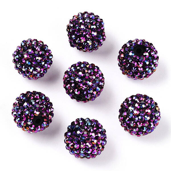 AB-Color Resin Rhinestone Beads