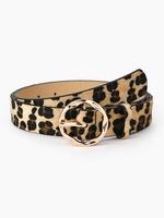 Fashion Leopard Print PU Buckle Belt, Casual Waistband for Jeans Trousers, Trendy All-match & Exquisite PU Leather Belts for ...